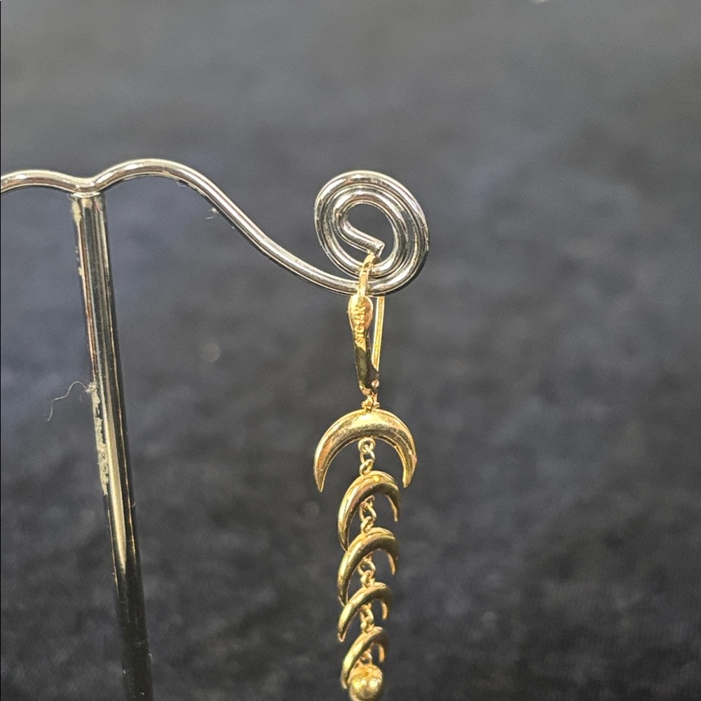 14kt Gold Dangle Earrings - Picture 6 of 8